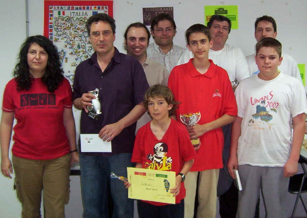 Grupo de jugadores premiados